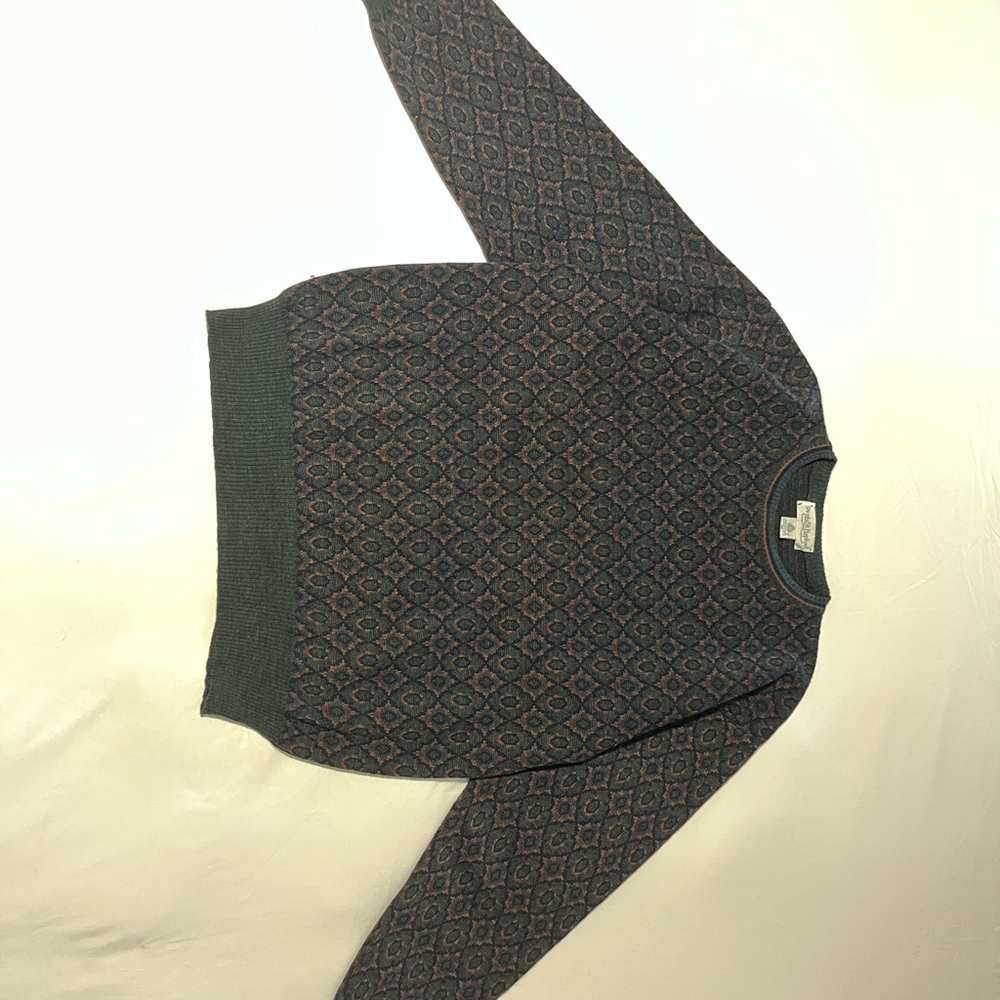 Charcoal Gray Crewneck Sweater with Textured Knit